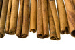 cinnamon sticks on white background