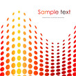 Red halftone background. Vector illustration