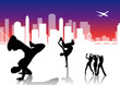 Hip-Hop peoples - city vector pack
