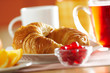 Fresh French croissant for breakfast