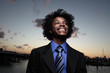 Businessman on a beautiful sunset