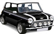Detailed vector  illustration of old mini cooper