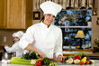Pretty chef at home