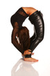 Flexible girl stretching