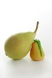 Pears over white background