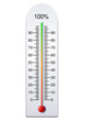 Vector: Thermomètre pourcentage (détouré) Thermomètre pourcentage (détouré)