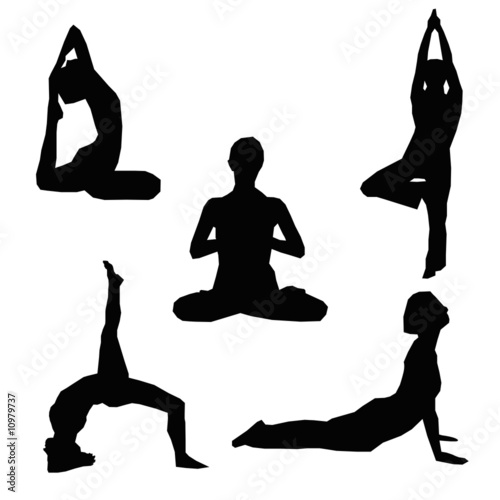 Images Of Yoga Postures. A set of yoga postures