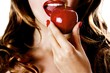 Woman with an apple
