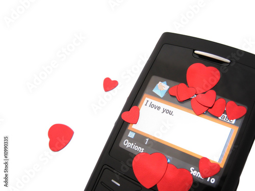 I love you sms on cell phone © Cindy Xiao #10990335. I love you sms on cell phone