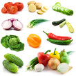 vegetables isolated on the white