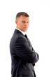 side view of handsome businessman