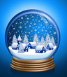 Shiny blue winter ball