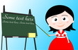 learning in school vector child illustration