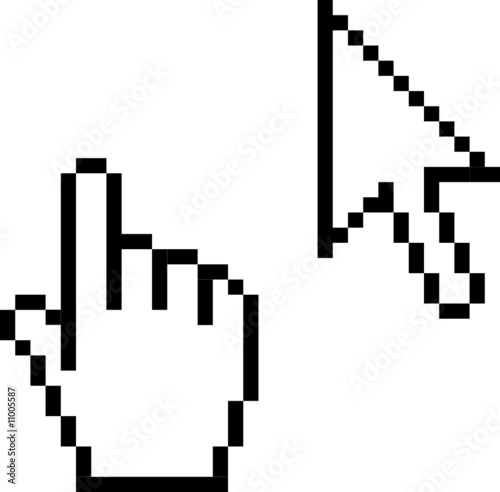 computer mouse arrow. Hand and Mouse cursor