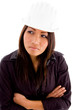 portrait of young female architect with crossed arms