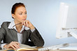 Beautiful redhead businesswoman