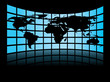 Large display with world map
