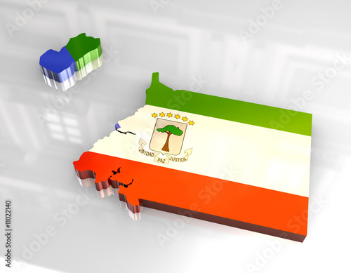 3d flag map of Guinea Equatorial map of guinea equatorial. 3d flag map of Guinea Equatorial
