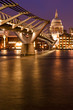 London Landmark, Millenium Bridge and St Pauls Cathedral London Landmark, Millenium Bridge and St Pauls Cathedral