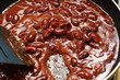 Red beans in the chili sauce fry on the skillet.