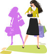 Fashion Lady After Shopping