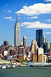 The Mid-town Manhattan Skyline on a sunny day