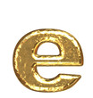 Golden font. Letter 'e'.Lower case.