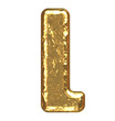 Illustration: Golden font. Letter 'l'.Lower case. Golden font. Letter 'l'.Lower case.
