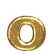 Golden font. Letter 'o'.Lower case.
