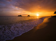 sunrise at lanikai beach in Hawaii