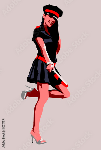 Illustration: Traffic warder Traffic warder