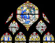 Virgin Mary holding Holy Child Jesus (stained glass vindow) Virgin Mary holding Holy Child Jesus (stained glass vindow)