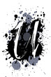 Illustration: grunge alphabet U grunge alphabet U