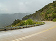 Rainy day mountain travel