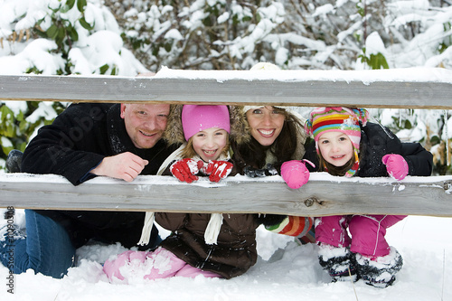 Photo: Happy Family in the snow Happy Family in the snow