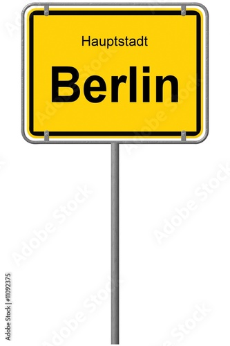Illustration: Ortseingangsschild Berlin Ortseingangsschild Berlin