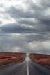Empty road in desert area; south Morocco