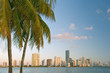 miami bayfront skyline at dawn