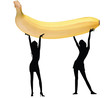 Two girls and a banana