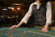 roulette table in casino