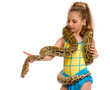 close-up of sweet girl with pet python close-up of sweet girl with pet python