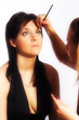 Makeup artist at work