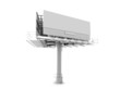 Corner view of an isolated triangular billboard Corner view of an isolated triangular billboard