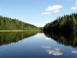 Boat in a lake, fishing and seeing amazing panorama