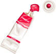 Vector red tube of paint