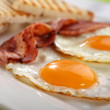 Breakfast - toasts, eggs, bacon Breakfast - toasts, eggs, bacon