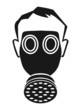 Person wearing Gas Mask