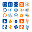 Icons for air conditioning