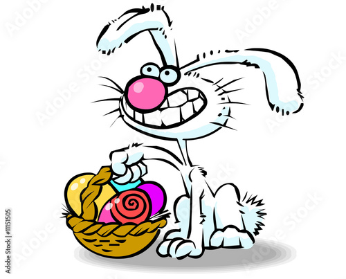 cartoon easter bunnies pictures. Vector cartoon easter bunny 04