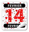 Page de Calendrier : St Valentin Page de Calendrier : St Valentin